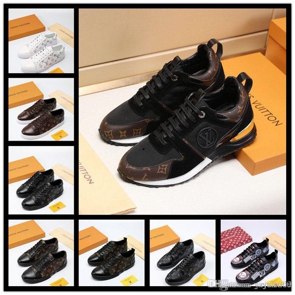 

fashion casual men's shoes wild sports shoes outdoor comfort pattern flat men's shoes original box invoice packaging fast deli, Black