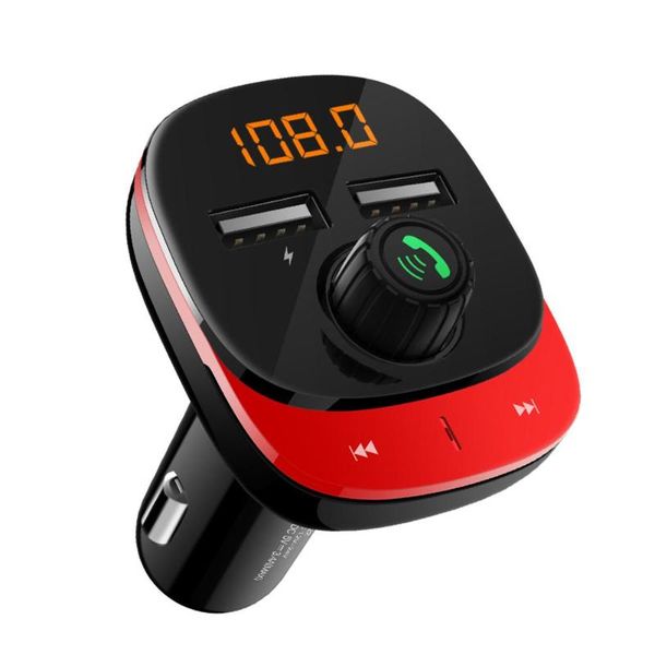 

1.1'' upgrade multifunction handsvoice car bluetooth mp3 player dual usb smart fast charge car cigarette lighter charger