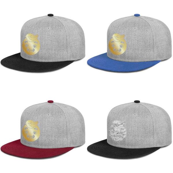 

guava juice golden logo for men and women snap back baseballcap custom youth hip hopflat brimhats marble print core smoke, Blue;gray