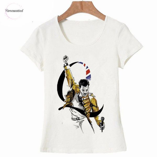 

new women queen t shirt white band christmas t shirt short sleeve queen freddie short tees tshirt for ladies