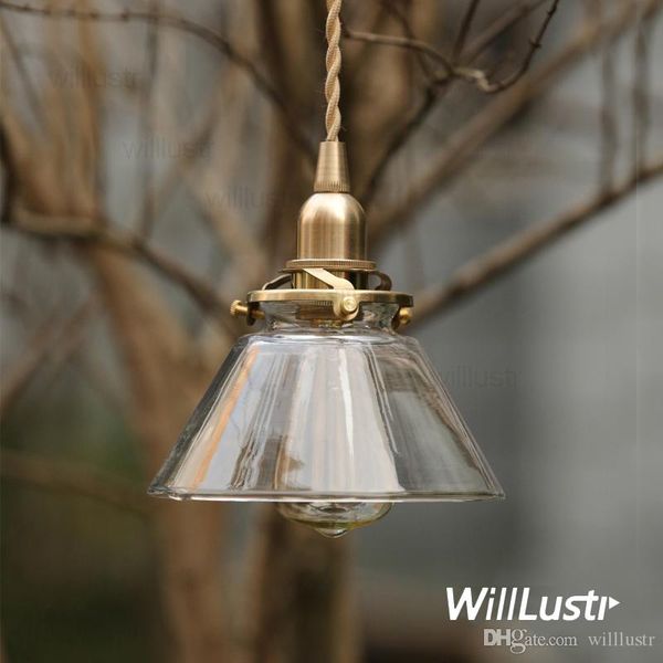 

handmade mouth blown glass brass pendant lamp clear transparent white ribbed glass suspension light nordic retro lamp fixture dinning room