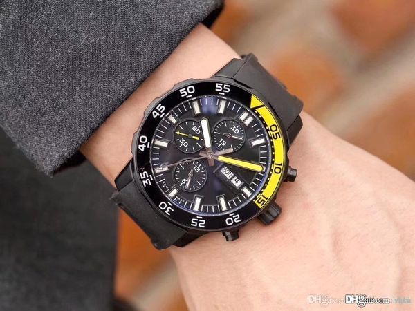 

Черный резиновый ремешок часы Ив топ роскошные мода дизайнер мужской одежды морс