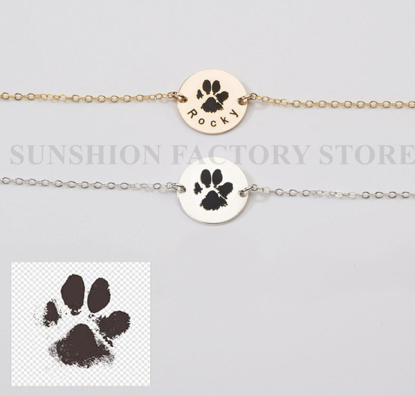 

actual dog cat nose print bracelet,personalized pet jewelry,engraved memorial loss,pet lover adoption,dog cat print bracelet, Black
