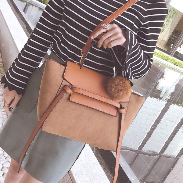 

fashion women shoulder bag nubuck leather women handbags vintage female messenger crossbody bag ladies casual totes cs076