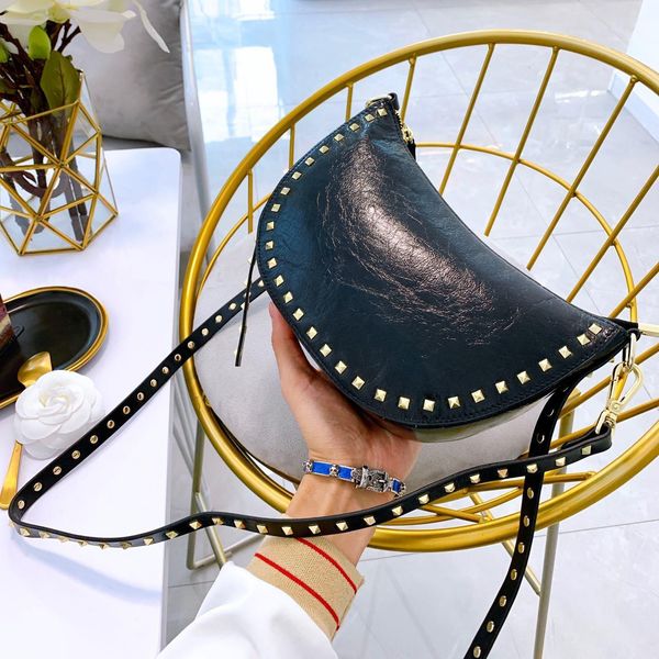 

fashion lady womens girl girlish designer shoulder bag brand cross body luxury handbag black rivet cool unique b103143z