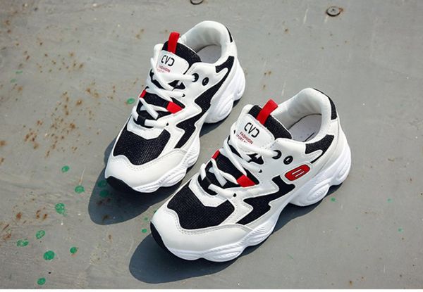 

spring new spring fashion women casual shoes comfortable platform shoes woman sneakers woman dad footwear, Black