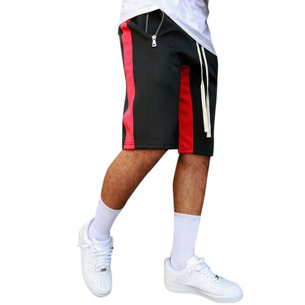 

pockets cotton polyester cropped cargo pants loose tooling casual calf-length short pants summer patchwork trousers 2019 8.9, Black