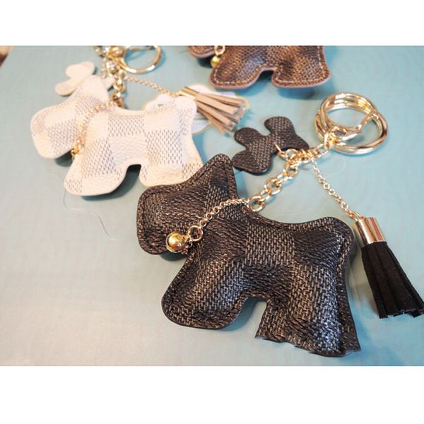 

largest supplier leather bear tassel style purse handbag key phone chain keyring accessories gift, Black