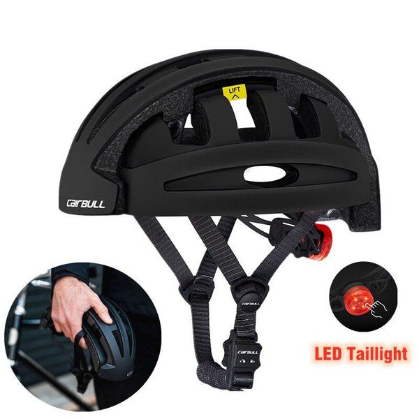 

cairbull folding city bike helmet light helmet on for outdoor mtb mountain road bicycle sports led light head cover