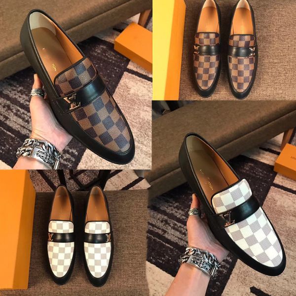 

2019 formal dress shoes for gentle brands men genuine business dress leather shoes pointed toe mens designer business oxfords casual shoes, Black