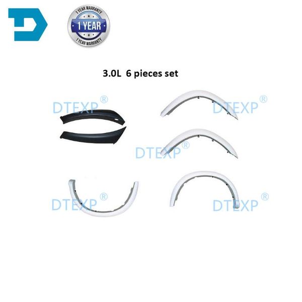 

6 pieces set 3.0l front wheel eyebrow for pajero sport rear wheel eyebrow for nativa mudguard set montero sport 2.4l 4 piece