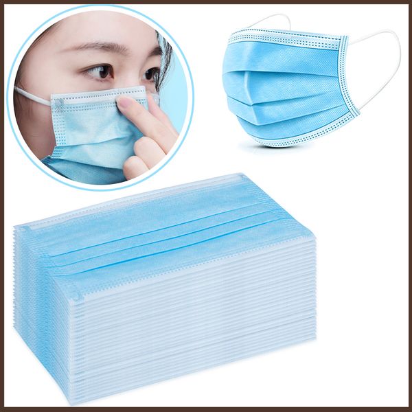 

new three layers disposable mask anti dust fog mouth muffle mascherine anti bacteria face masks breathable mouth cover sale