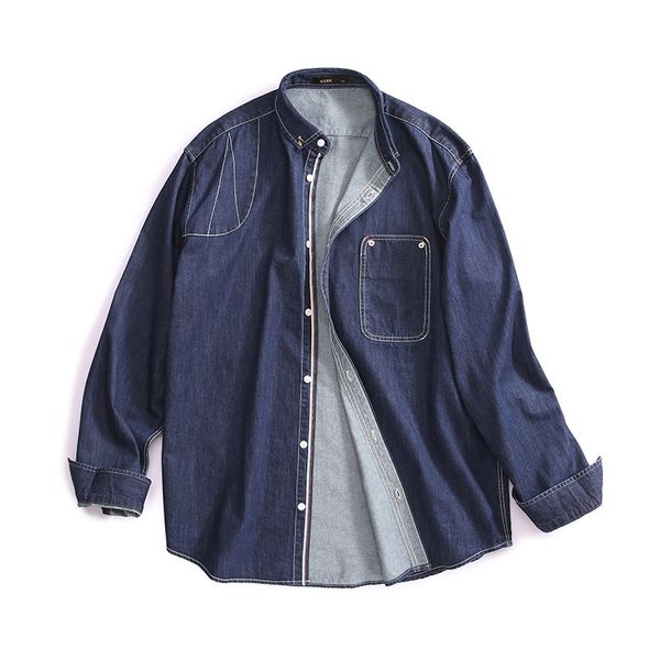 

men's casual shirts loose denim men shirt fashion washed jeans plus size 6xl 7xl long sleeve, White;black