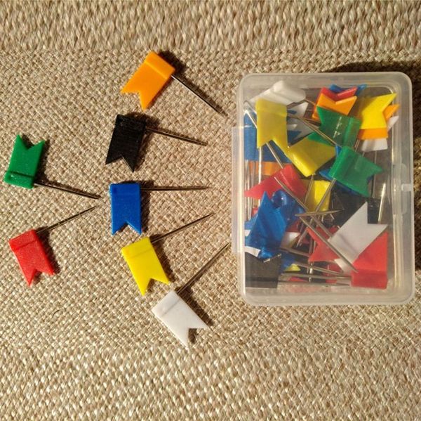 

160 шт вставной pins карта флаг push-скрепки, ассорти 7 цветов других home decor