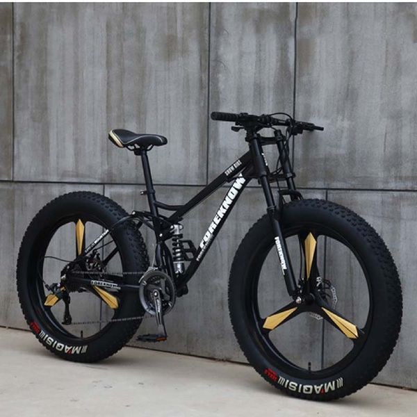 

4.0 super wide tire mountain bike 26 inch 24-speed dual shock system variable speed off-road beach snowmobile