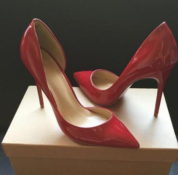 

Brand 8cm 10cm 12cm Women High Heels Shoes Woman Nude Shoes PU Leather Sexy Pumps Women Shoes High Heels Bridal Pumps Size 35-42