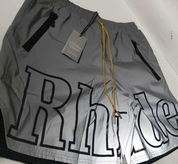 

дизайнер шорты rhude new york limited письмо печати шнурком мужские брюки пляж 3m серый светоотражающие серверы sup шорты классический высок, White;black