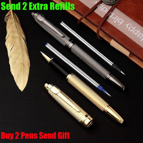 

selling brand jinhao 163 luxury business metal roller ballpoint pen nice quality brand pen kenda 3801, Blue;orange