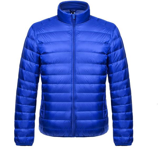 

winter herfst man eend donsjack ultra light down winter jackets men stand collar clothing jas lange mouwen, Black