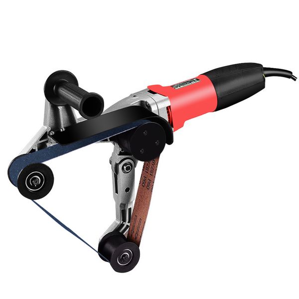 

spta stainless steel pipe tube polisher sander 800w + alumina oxide sanding belt silicon carbide wheel, pole burnishing polisher