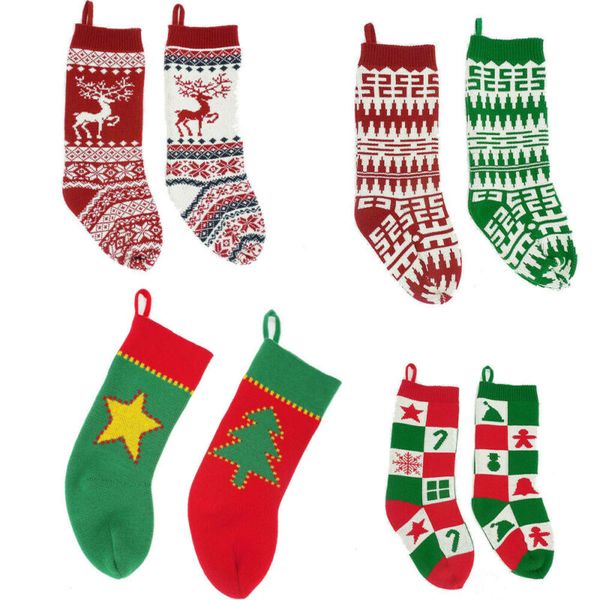 

us lovely christmas socks women men gift santa claus deer warm winter xmas funny, Black;white