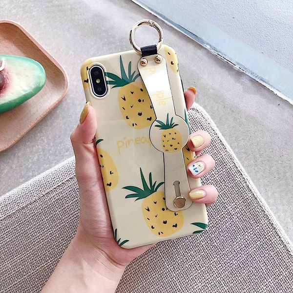 

Mytoto Phone Holder Case для iphone XR X Xs max Fruit Avocado Soft IMD Pineapple Wristband подставка для iphone 7 8 6 6S plus крыш