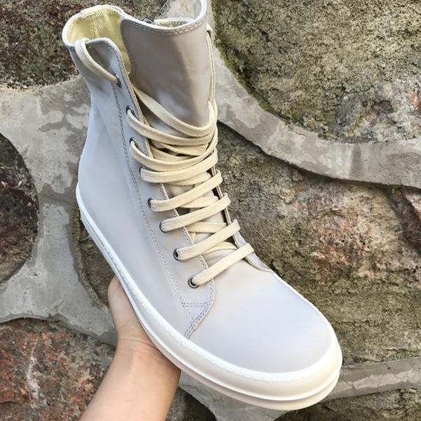 

17ss new list persional composite gray stripes cloth high couples grow tpu milky bottom platform shoes fashion factory outlet ankle boot, Black