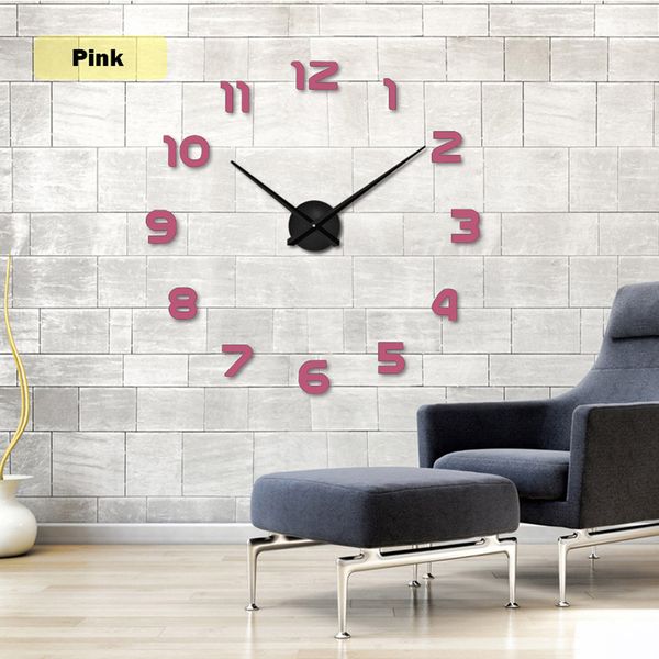

special offer 3d big acrylic mirror wall clock brief diy quartz watch still life clocks home decoration living room stickers ing