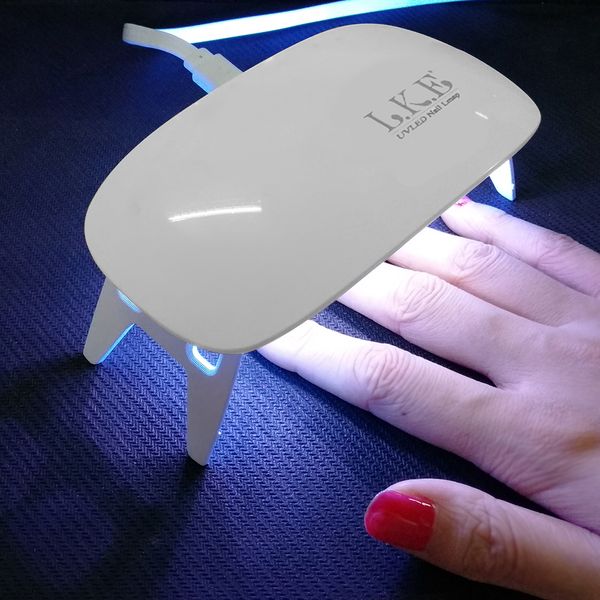 

lke nail lamp for manicure 12w usb nail dryer portable micro uv gel varnish dryer 6 pcs led lamp art tools