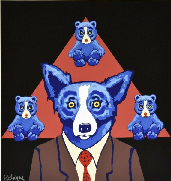 

george rodrigue blue dog bears a resemblance home decor handcrafts /hd print oil painting on canvas wall art canvas pictures 200111