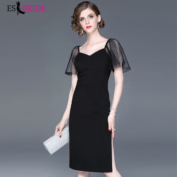 

es2688 new formal dresses for women evening gown v-neck black vestido largo fiesta noche elegante special occasion dresses, White;black