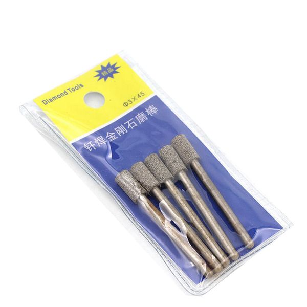 

2.5/3/3.5/5/6mm cylinder grinding cutting head drill bits 3.0mm shank diamond dremel rotary carving polishing tool