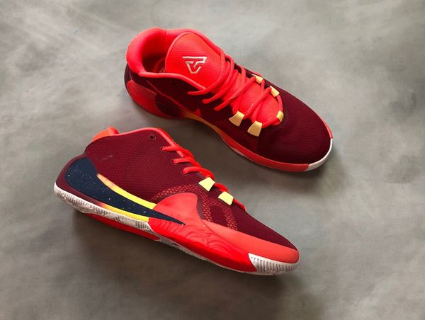 2020 Zoom Freak 1 Greek MVPs Giannis Antetokounmpo Gold GA 1 Mens Basketball Shoes 1s High 