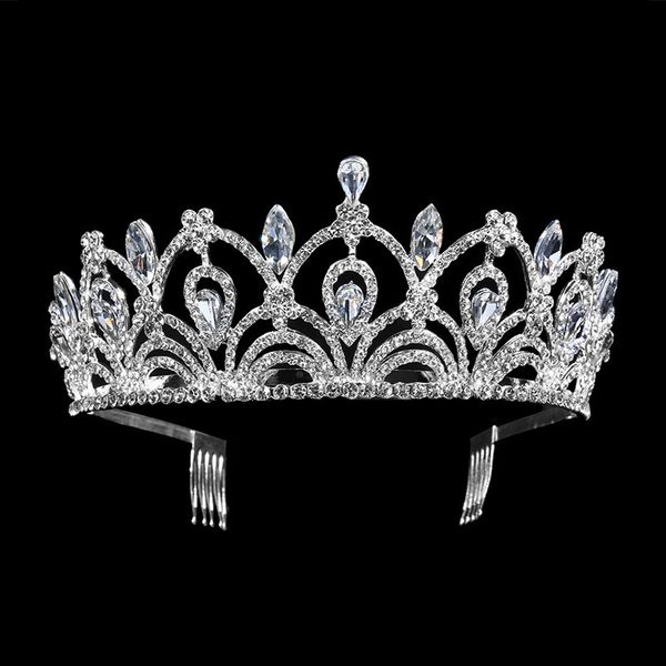 

new vintage gold/silver tiara leaf headband hair jewelry wedding hair accessories princess crown handmade bridal headpiece t-715 c19041101, Slivery;golden