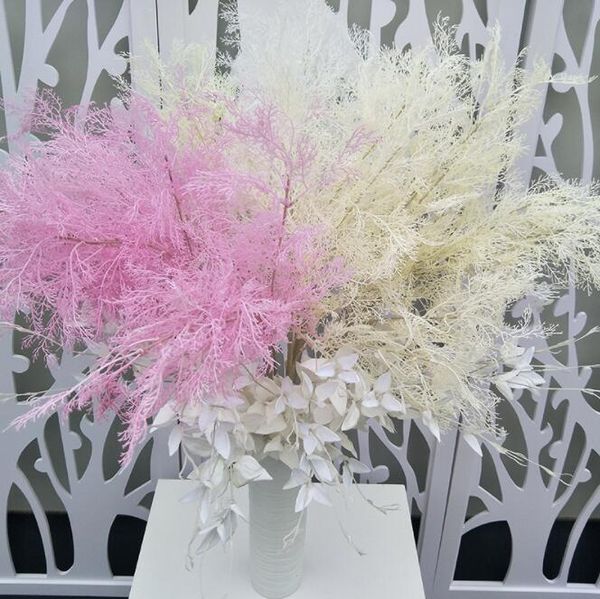 Dekoratif çiçekler kırağı plastik çiçek sis çam ağacı çim bitkileri düğün süslemeleri için Kırağı perdelenir buz dondurma