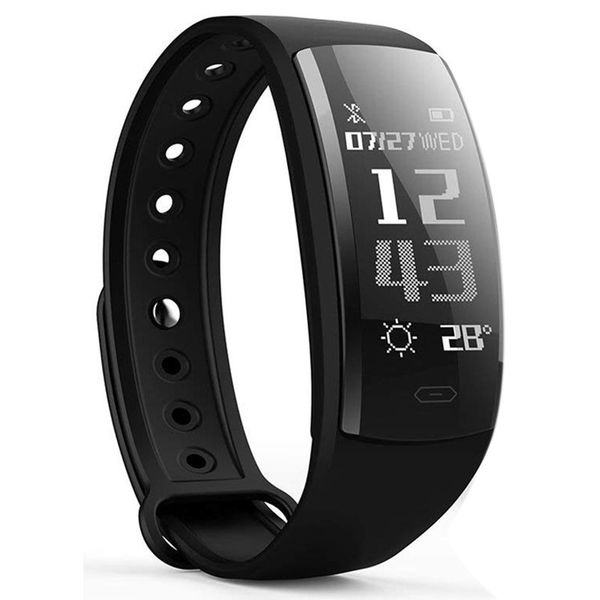 

qs90 fitness tracker with heart rate monitor, smart watch activity tracker sports bracelet with sleep monitor step calorie count, Slivery;brown