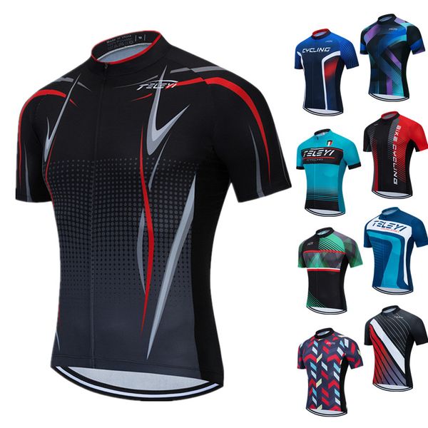 

weimostar quick dry cycling jersey men summer short sleeve mtb bike clothing ropa team racing bicycle clothes, Black;red