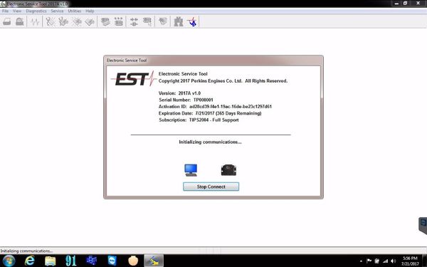 

sattvdiag p-erkins est 2017a electronic service tool diagnostic software