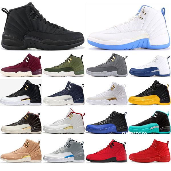 

with socks 2020 12 12s basketball shoes michigan flu game winterized university designer shoes sport sneakers mens trainers size 40-47