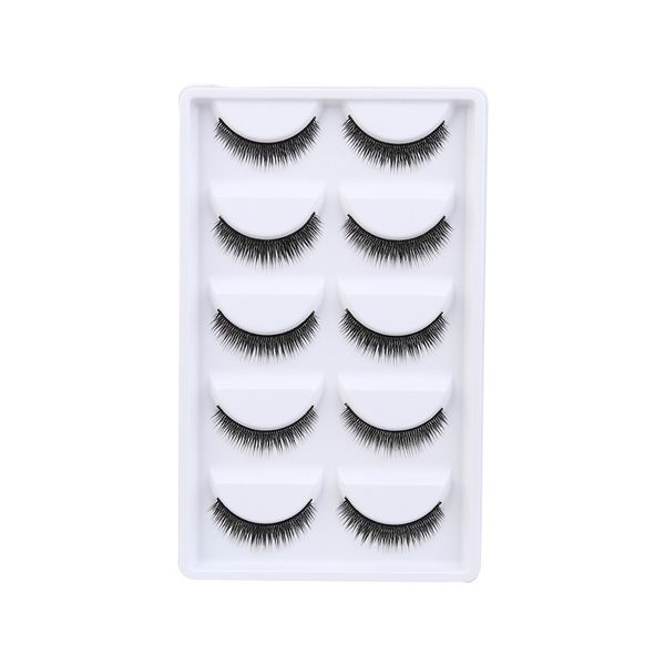

5 pair fashion natural handmade long false black eyelashes makeup