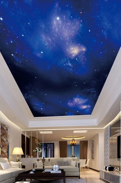 

потолок роспись стен гостиная спальня обои home decor красивые звездное небо потолок картина фон стена