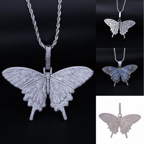 

201908 живон болой бабоки кђлон ожеѬел пооба iced out bling ожеѬеле еѬебѬнй, Silver
