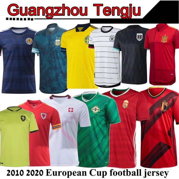 

2020 national team argentina wales soccer jersey 2021 bale shirts italy sweden belgium spain russia maillot camiseta, Black;yellow