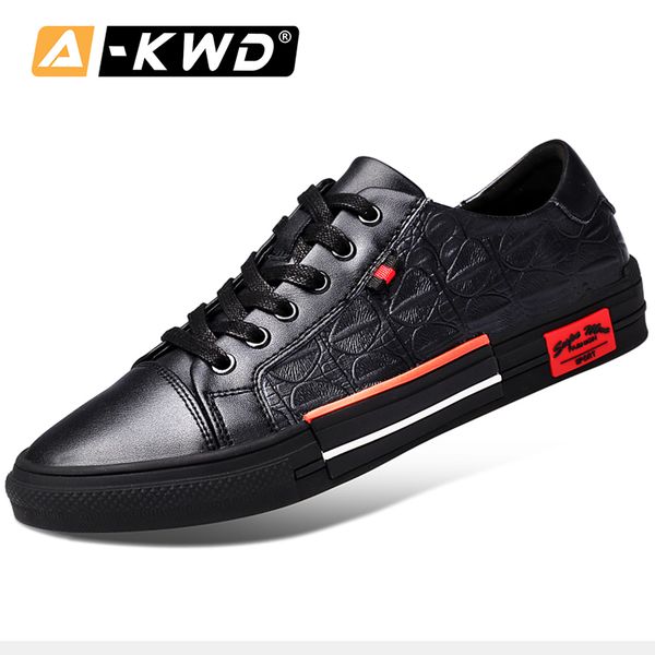 

new fashion black lace-up men shoe autumn light man shose mens shoes genuine leather chaussure homme sport low help sneakers men