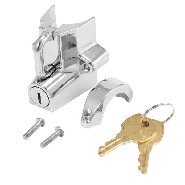 

new chrome 7/8inch to 1 1/4inch bikers choice motorcycle helmet lock - 492970