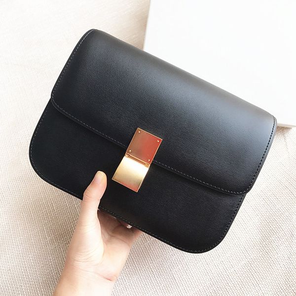 

2020 luxury handbags women bags designer genuine leather flap solid bag girls shoulder tofu crossbody air hostess bag