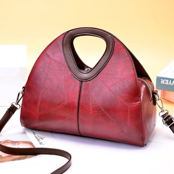 

2020 women casual handbag oil wax leather female shoulder bag designer ladie vintage crossbody bags female tote