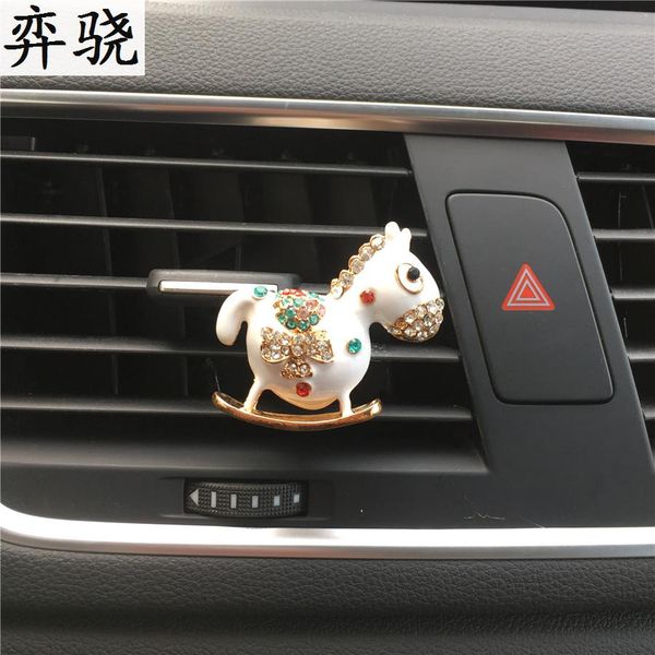 

metal trojan horse auto perfume clip car styling air conditioner jewelry pendant car air freshener perfume 100 original decorate