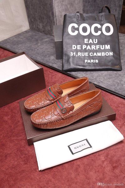 

2020 luxurious men's double monk strap loafers genuine leather brown black mens casual dress shoes slip on wedding men shoe yecq3