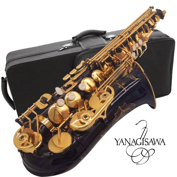 

yanagisawa alto saxophone a-992 a-wo20 black lacquered gold key alto sax professional performance with accessories can oem